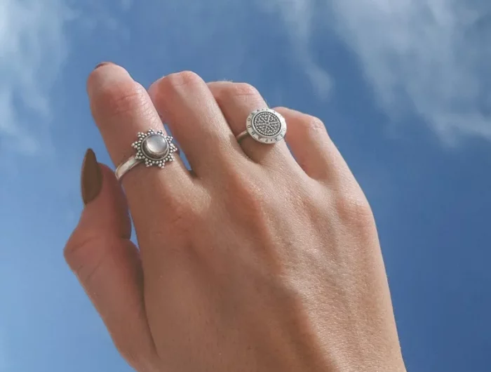 vintage ringe im trend mit halbedelsteinen silber