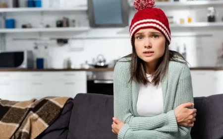 ab wie viel grad in der wohnung heizen sind 18 grad in wohnung zu kalt frau friert im wohnzimmer traegt strickhut