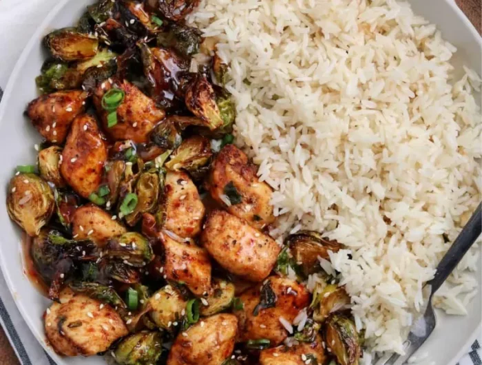 airfryer hähnchen rezepte hähnchen mit rosenkohl und reis