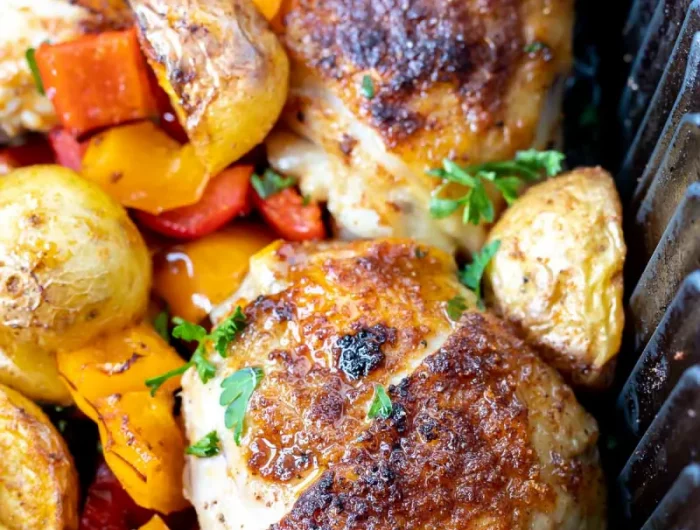 airfryer hähnchenschenkel mit kartoffeln rezept