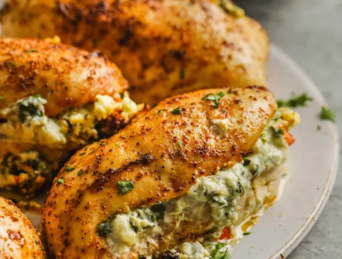 airfryer rezepte mit hähnchen hähnchenbrust gefüllt mit frischkäse