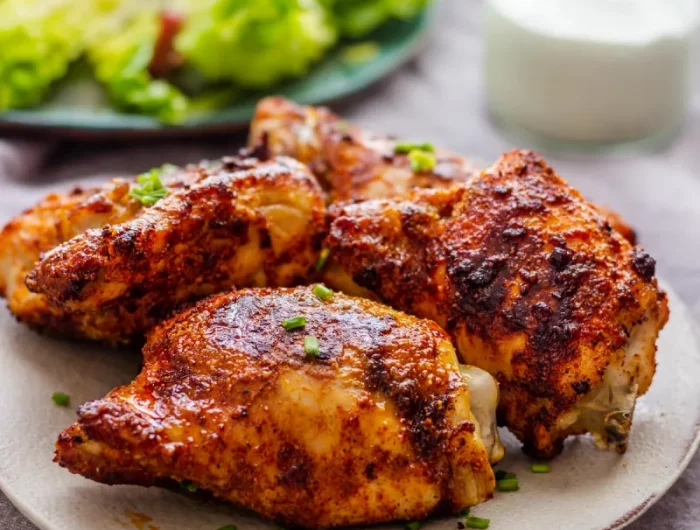 airfryer rezepte mit hähnchen hähnchenschenkel in heißluftfritteuse garen