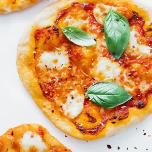 airfryer rezepte vegetarisch pizza mit mozzarella basilikum