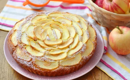 apfelkuchen italienischt wie rose angeordnet äpfel