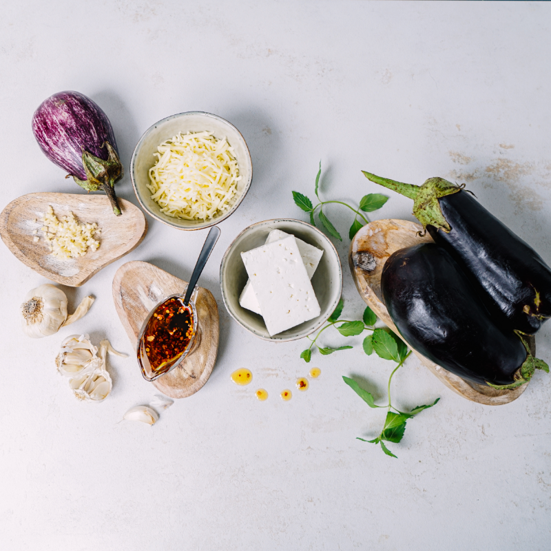 aubergine rezept einfach gesune speise mit gemuese und kaese