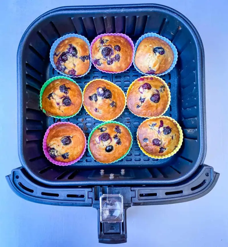 backen in der heissluftfritteuse air fryer himbeeren muffins in airfryer