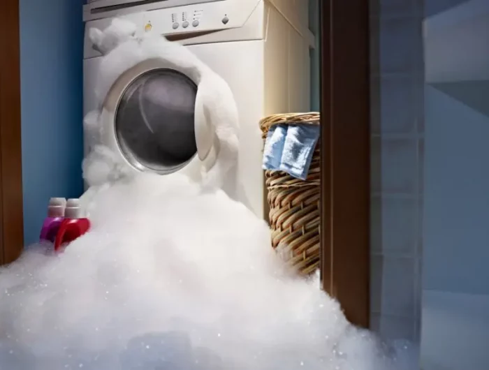 folgen zu viel waschmittel kann man zu waschmittel nehmen schaum kommt aus die waschmaschine