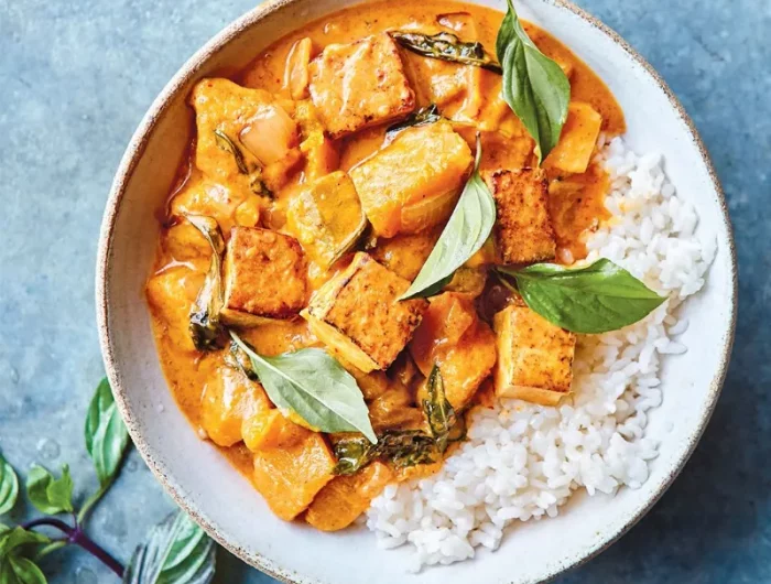 ideen abendessen kuerbis curry mit tofu und gemuese rezept