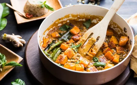 leckere rezepte zubereiten curry ohne kokosmilch mit kuerbis