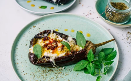 schnelle auberginen griechischer art in airfryer einfaches rezept