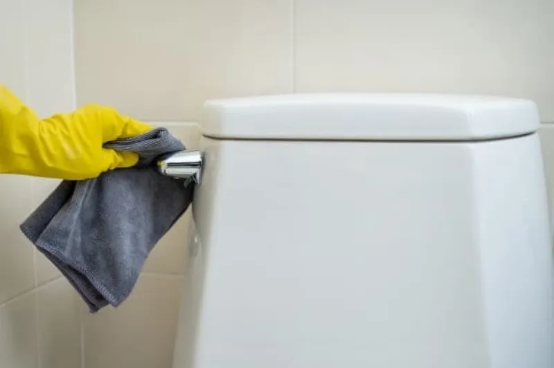 toilette sauber machen deckel des spülkastens öffnen