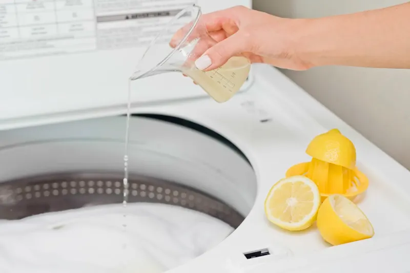 kann man zitronensaft in die waschmaschine geben und waesche waschen