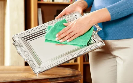 silbergegenstände reinigen anleitung mit mikrofaserntuch abwischen