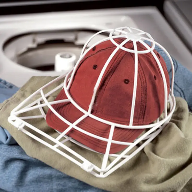 warum kopf nicht in spuelmaschine rotes baseballcap in die spuelmaschine in schutzrahmen stellen