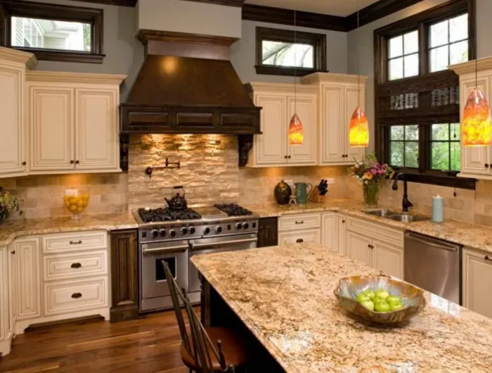 beige kitchen natural materials