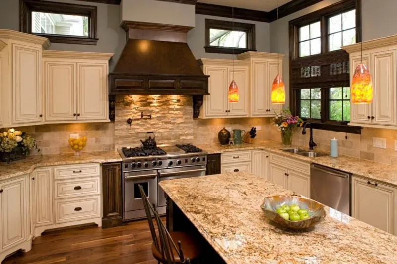 beige kitchen natural materials