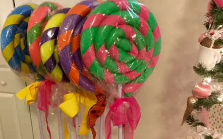 lollipops selbstgemachte weihnachtsdeko aus poolnudeln