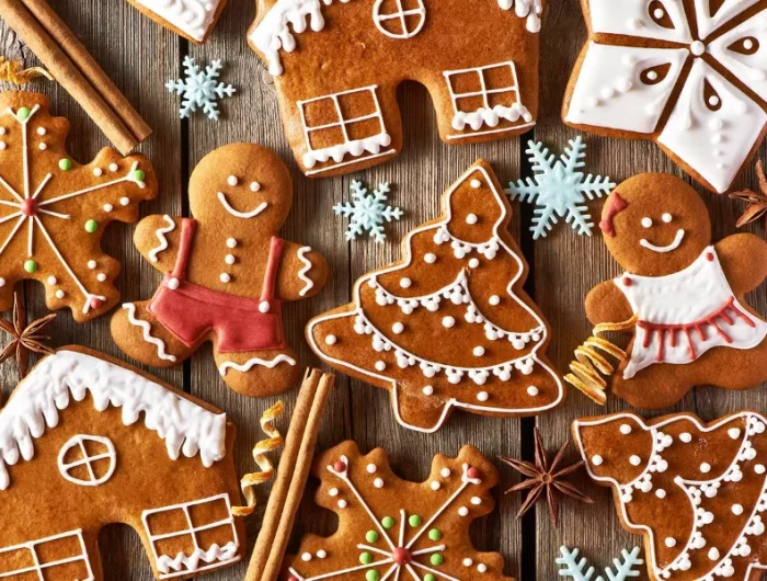 weihnachtliche dekoration mit kuchen und kekse selber machen