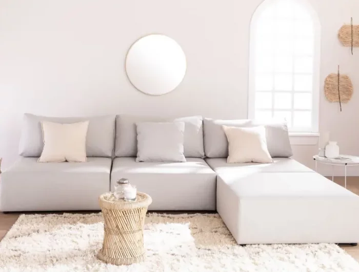 welche moebelfarben sind modern modular sofa in hellrosa rattanholz kaffeetisch