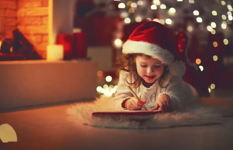 kind schreibt brief an den weihnachtsmann