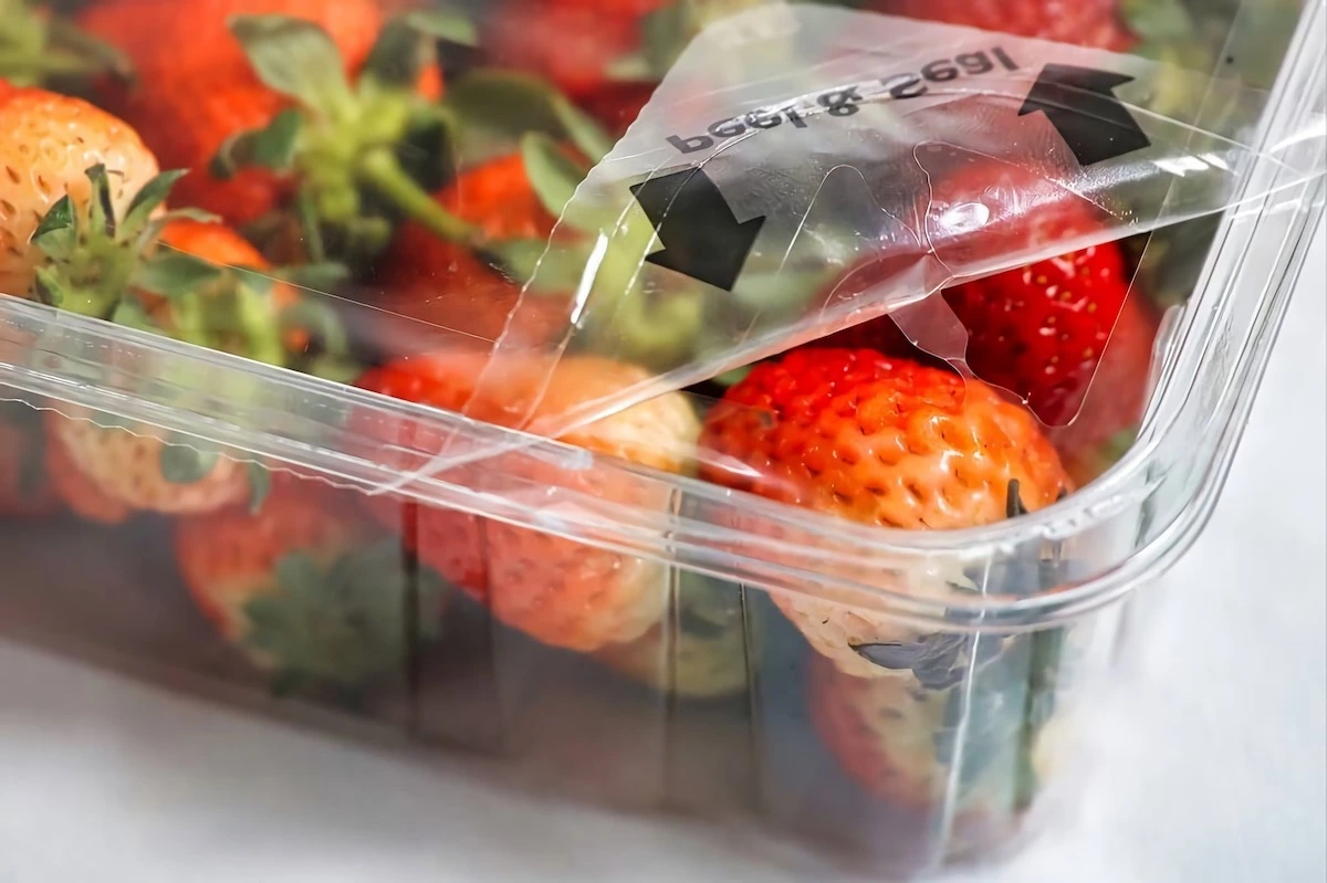 lebensmittel einkaufen und geniessen und auf kondenswasser in verpackungen im supermarkt achten