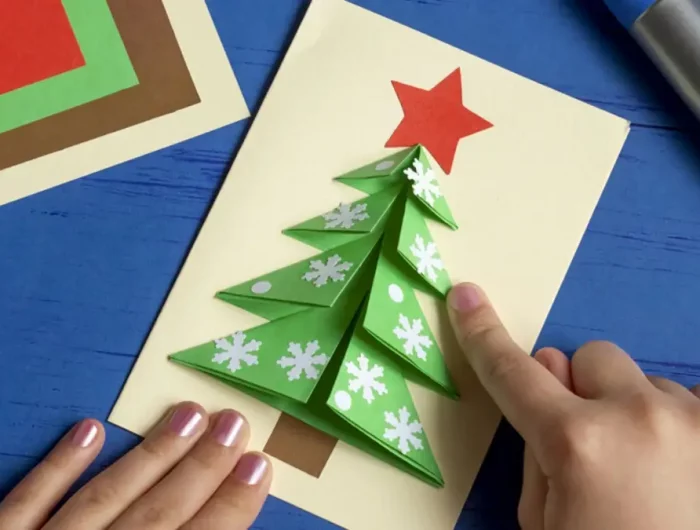 was kann man vor weihnachten machen weihnachtskarte mit kinder basteln