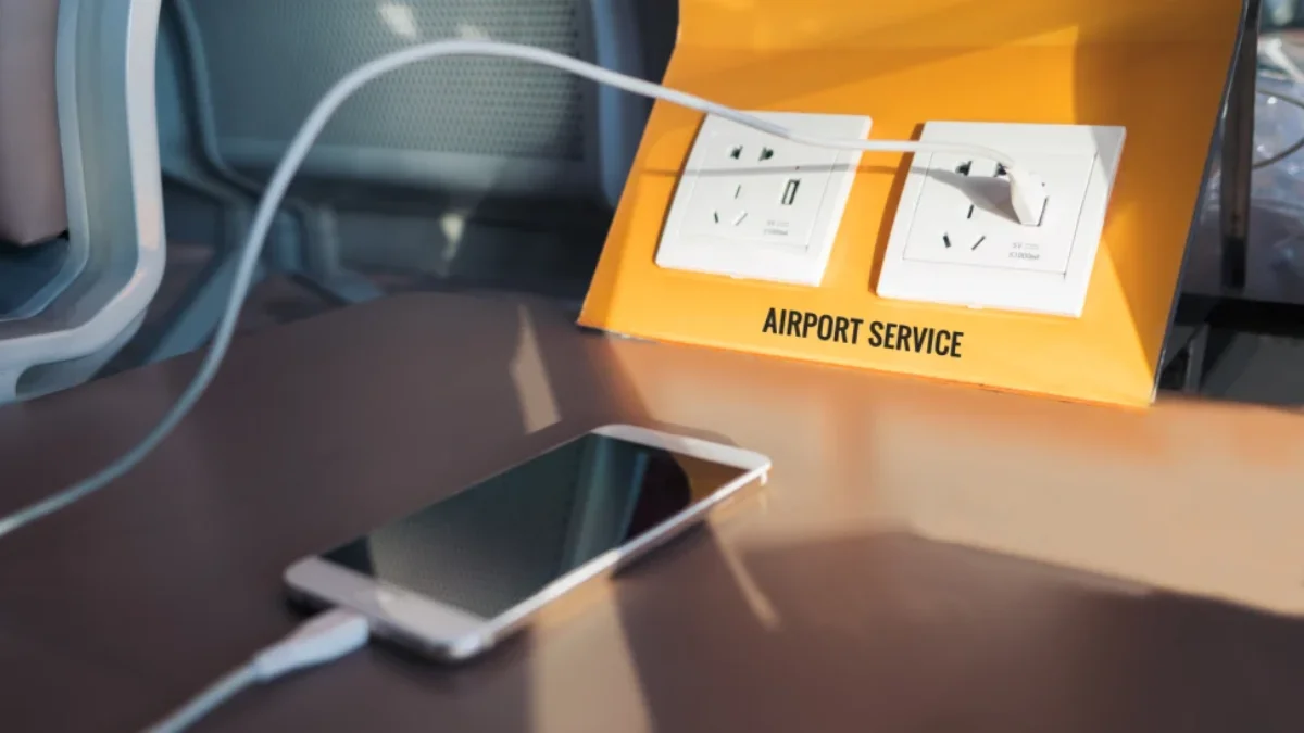 oeffentliche ladestation am flughafen kann ihr telefon hacken