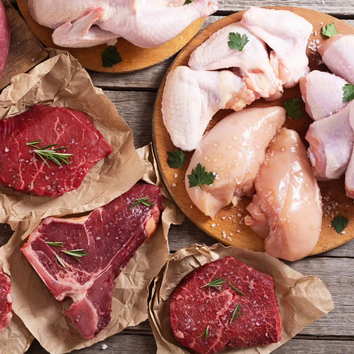 was ist wenn fleisch gefrierbrand hat gefrorenes fleisch auftauen unterschiedliche fleischsorte huenerfleisch rind