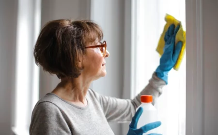 hausfrau putz fenster mit hausmitteln