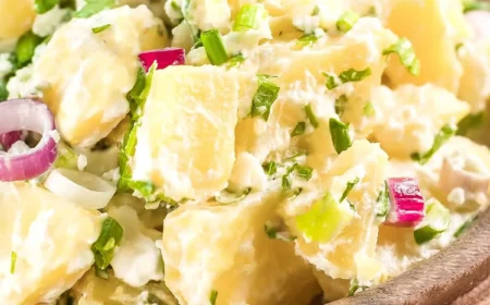kartoffelsalat zubereiten mit mayonnaise und frühlingszwiebeln