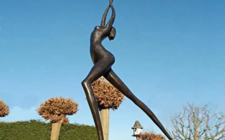 was ist der unterschied zwischen statue und skulptur skulptur material maedchen taenzerin aus metall im park