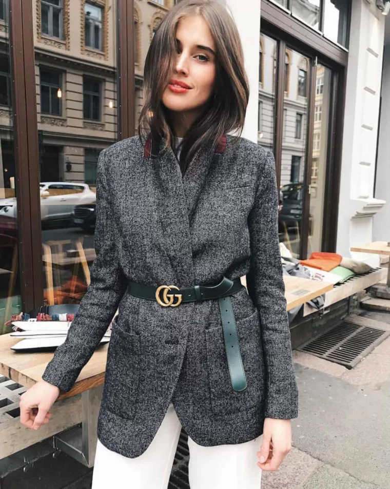 welche kleider kaschieren hueftspeck blazer mit guertel stylen