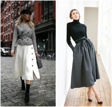welche roecke fuer mollige monochrome outfits 2023 mit rock mode ab 60