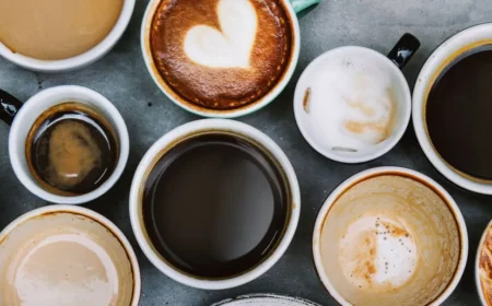 wie giesse ich kaffee richtig auf kaffee richitg zubereiten viele tassen mit unterschiedlichem kaffee