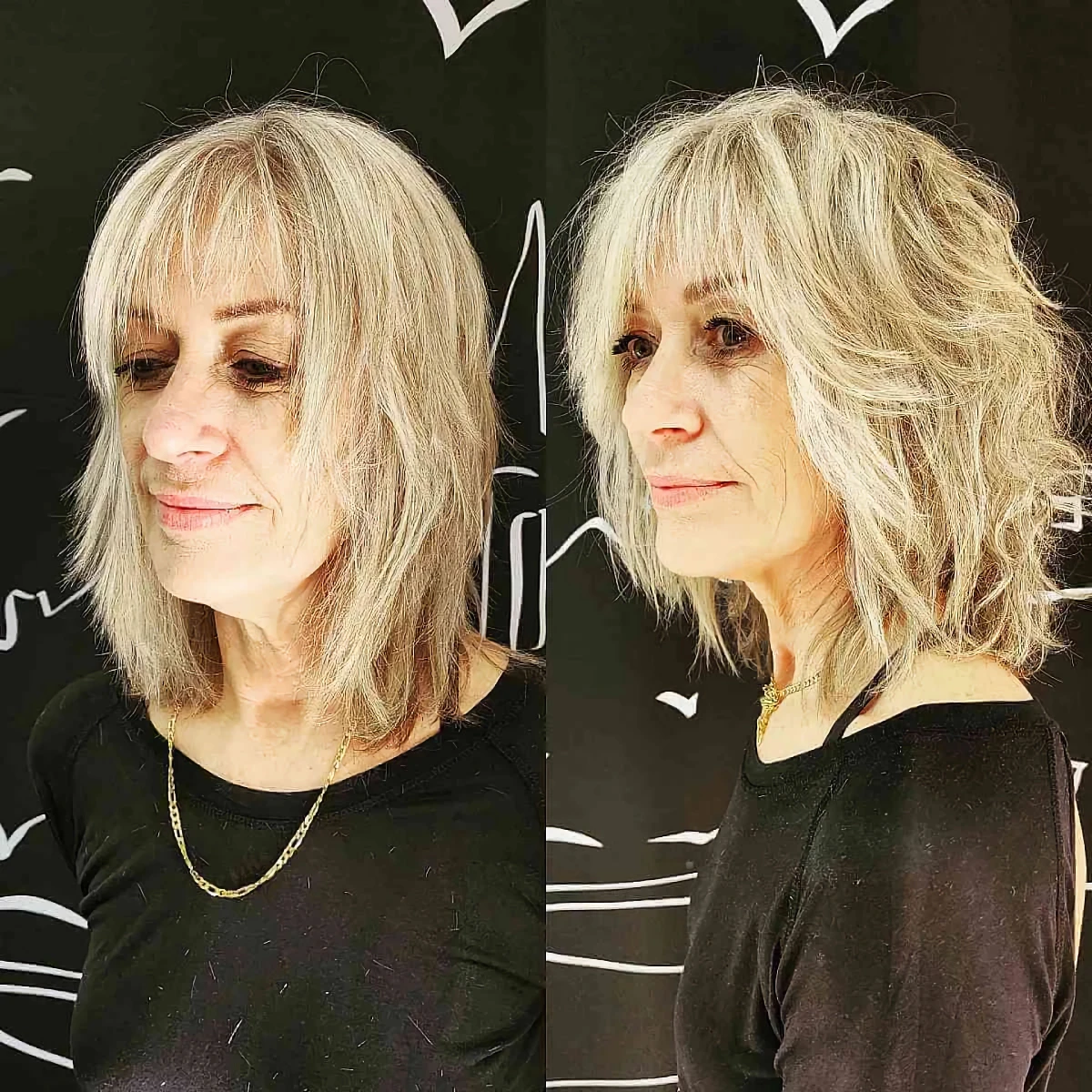 wolf cut bob frauen ab 50 graues haar