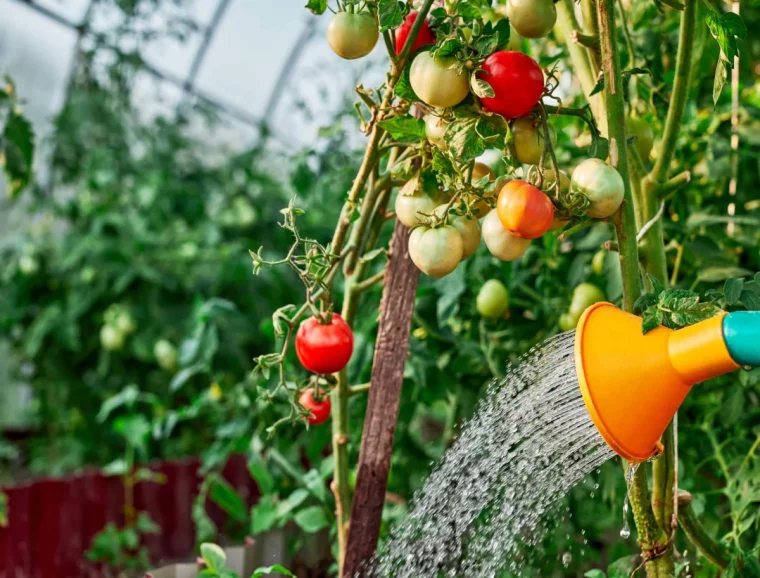 tomaten giessen in gewachshaus