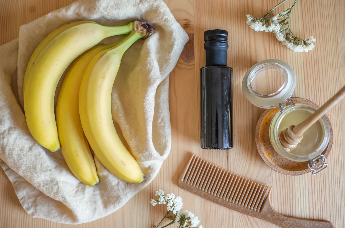 bananen haarmaske selber machen zutaten reife bananen honig olivenöl aloe saft
