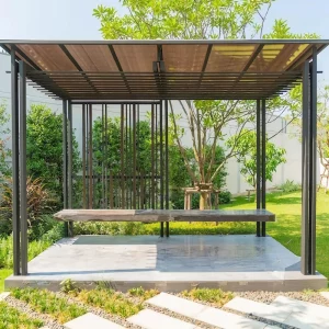 pergola uerberdachung im garten sitzplatz im aussenbereich schaffen