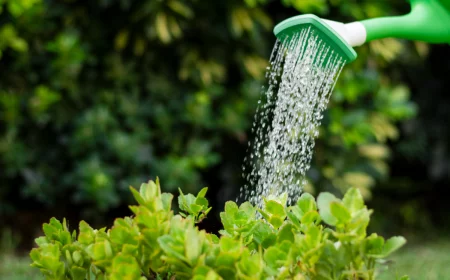 pflanzen richtig giessen im sommer busch bewasserung