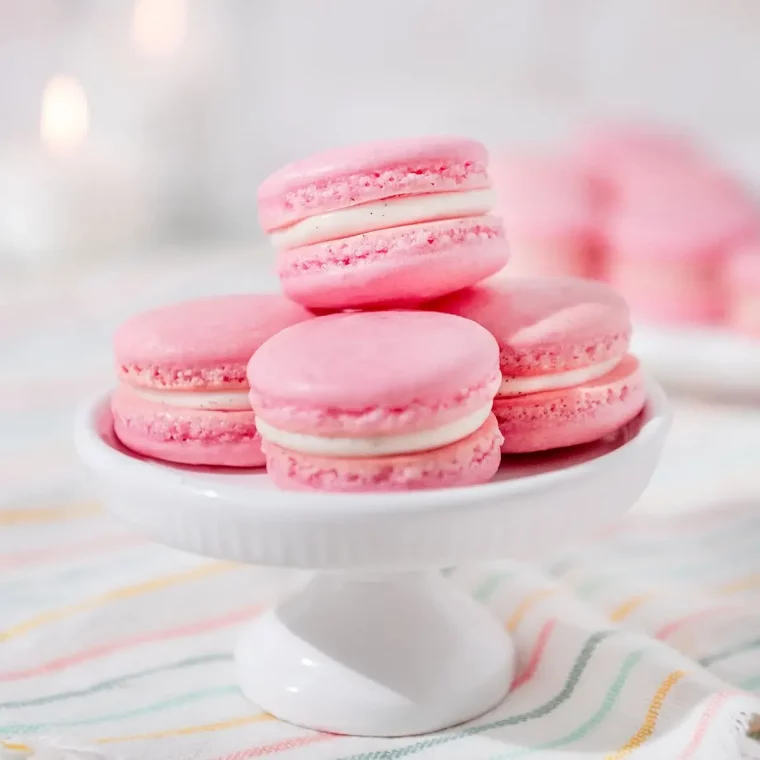schnelle eiweiss rezepte franzoesische macarons rosa