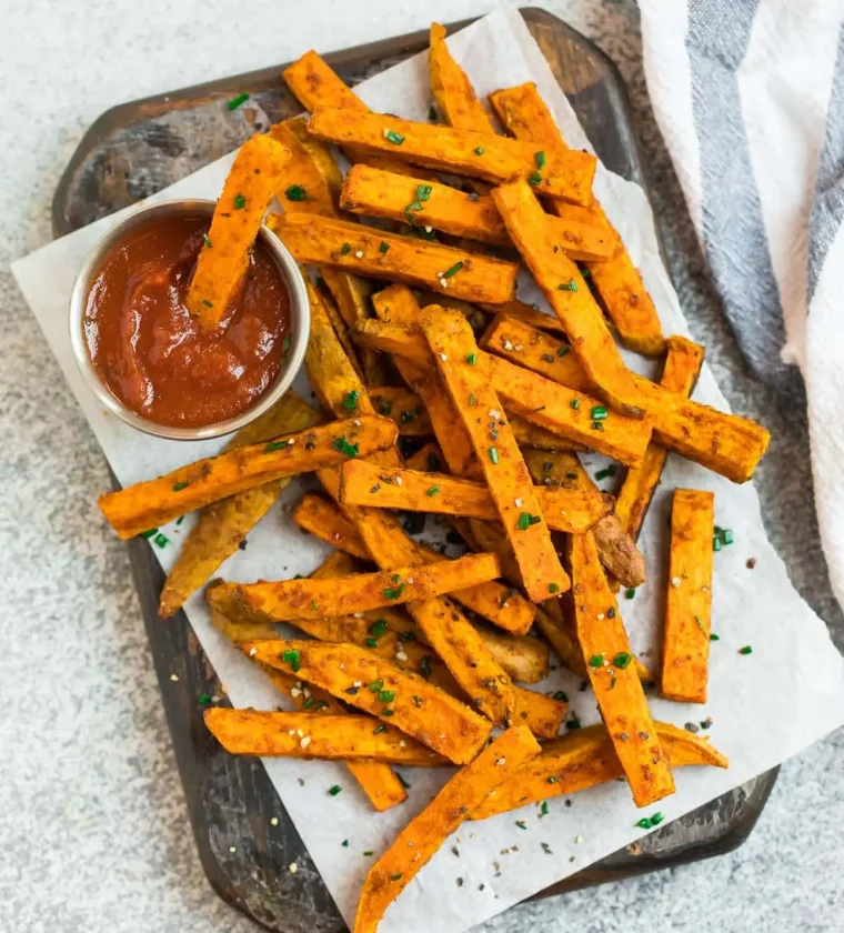 uebriges eiweiss verwerten pommes frittes suesse kartoffeln mit eiweiss knuspriger