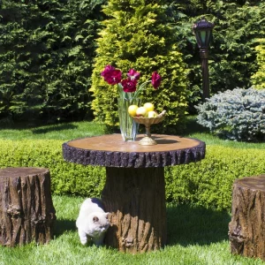 baumstumm deko fuer den garten ideen
