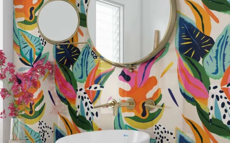kreative und mehrfarbige ideen fuer wandgestaltung im badezimmer