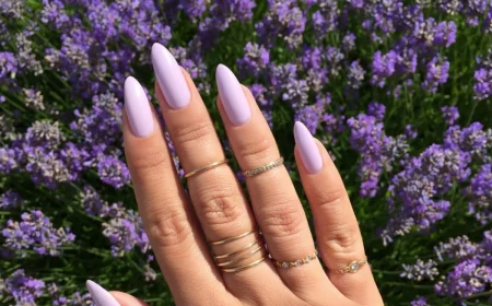 lavender latte milky nails