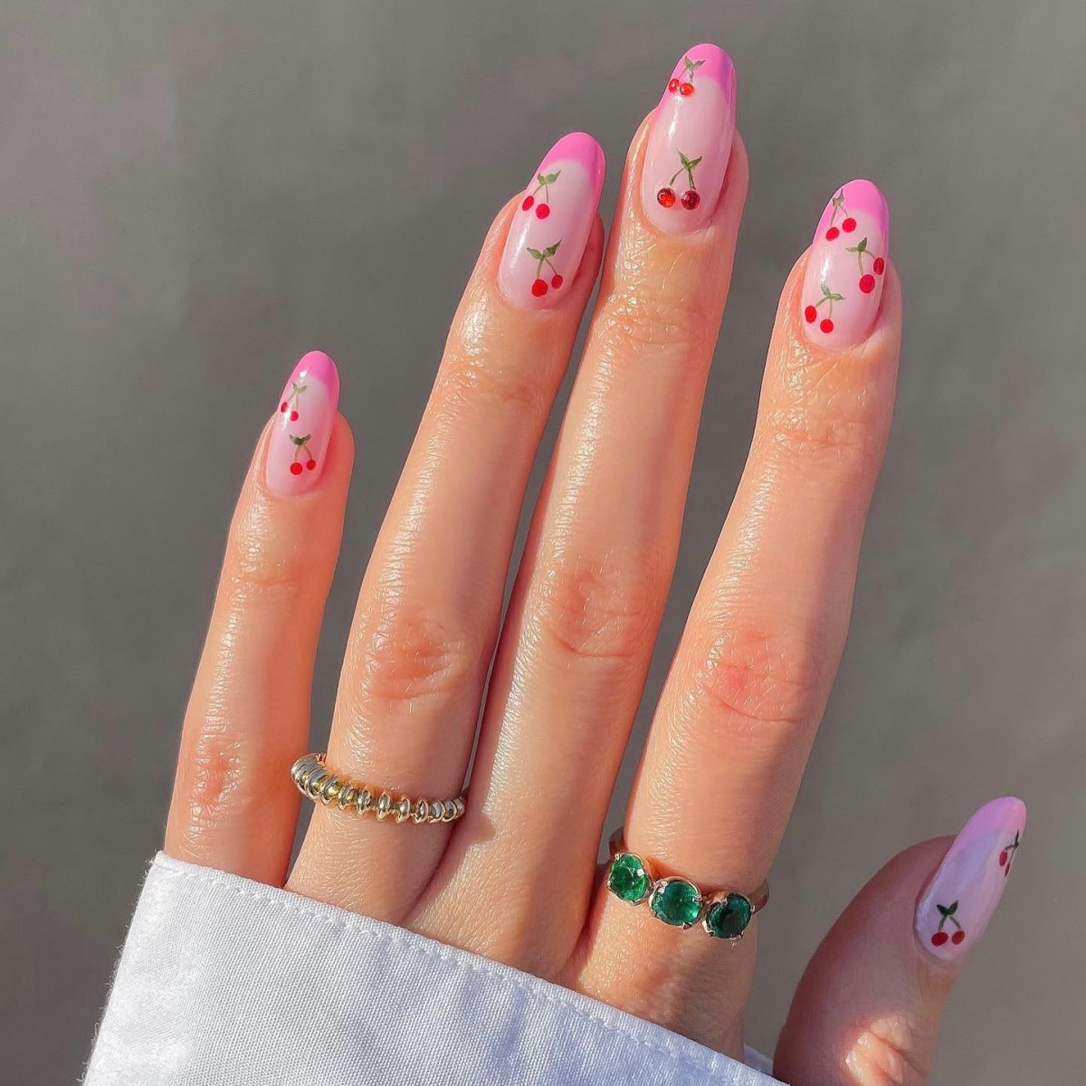 bam glam nails cherry nails fingernaegel sommerfarben