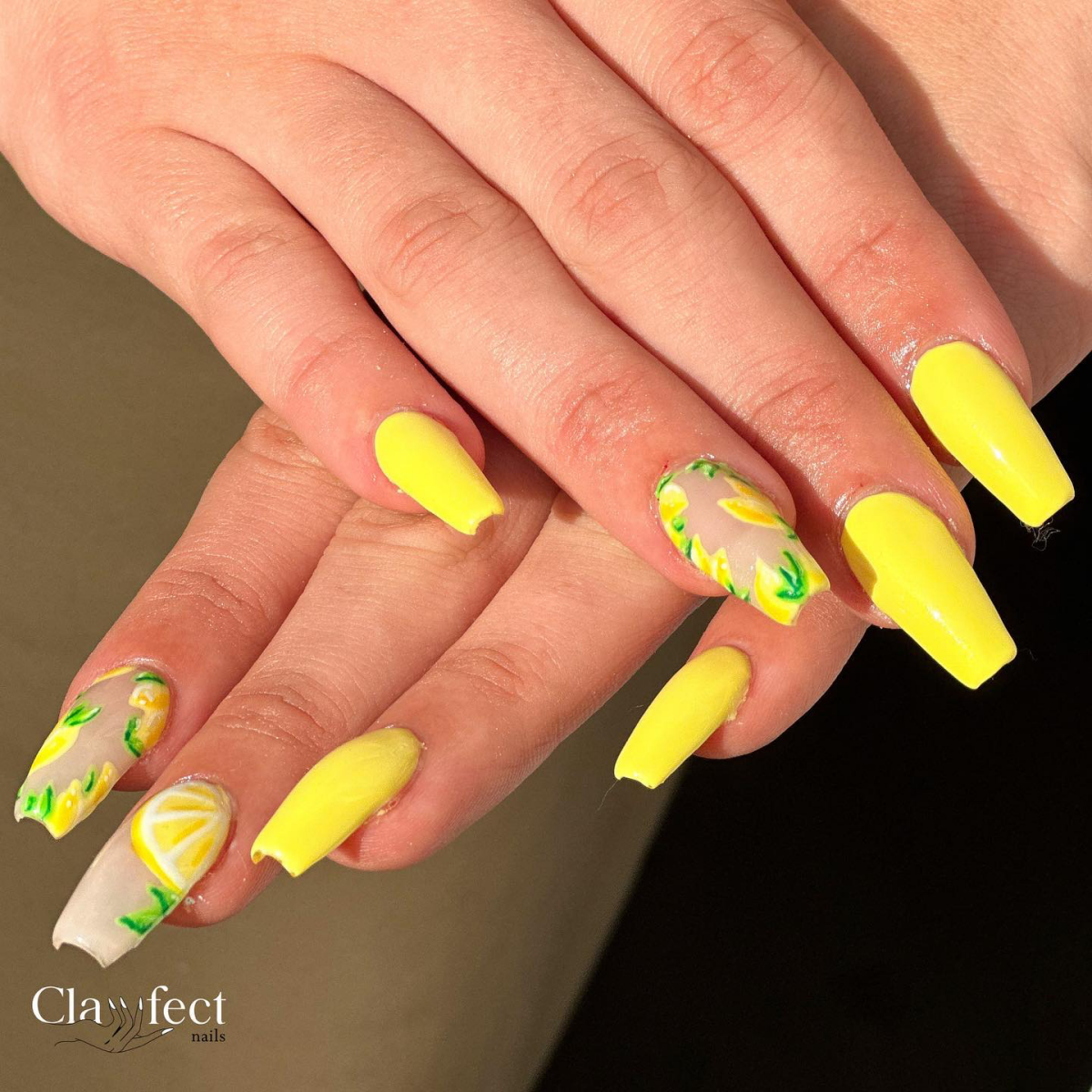 clawfectnails nageldesign sommer 2023 limoncello