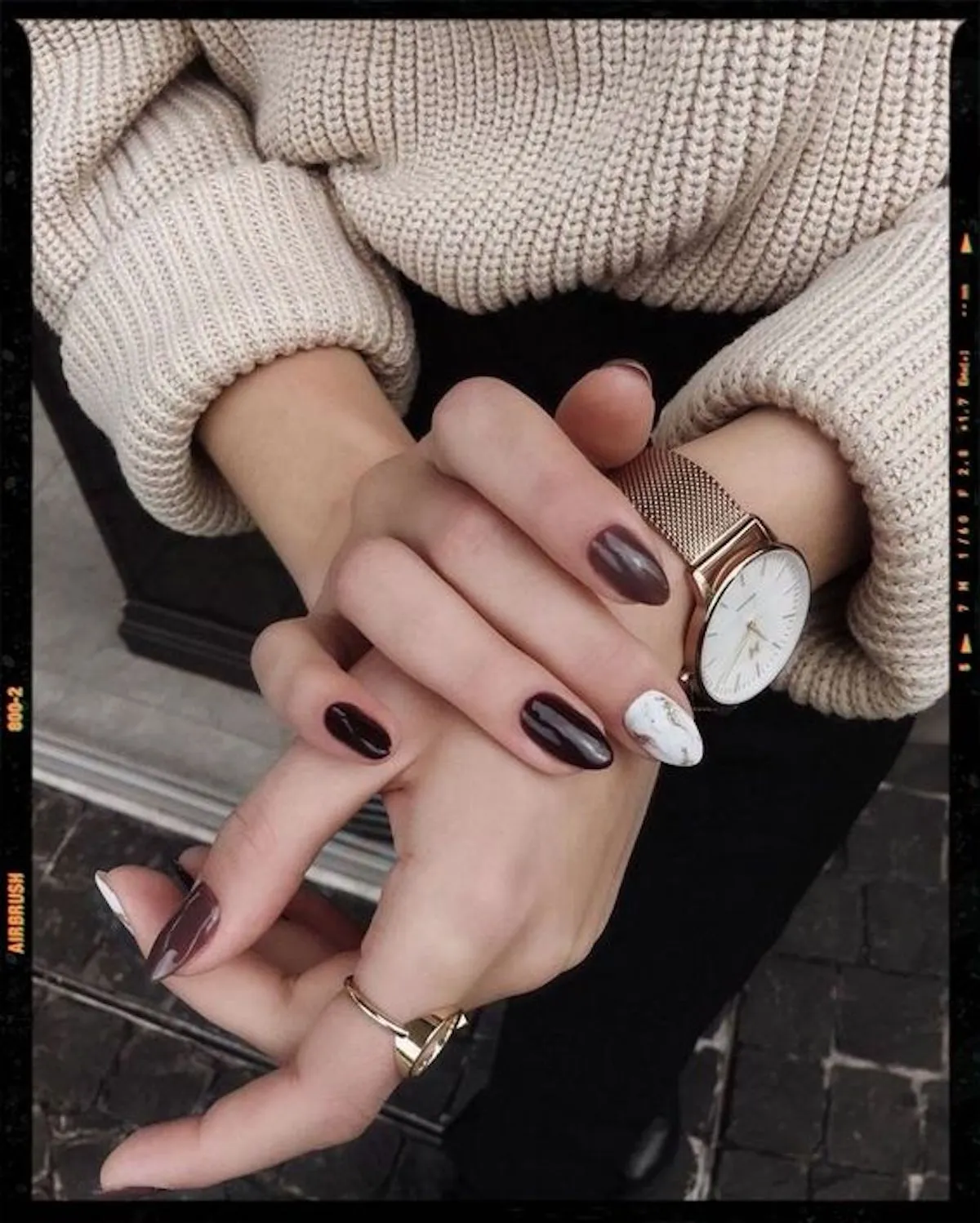 neu dark academia nails