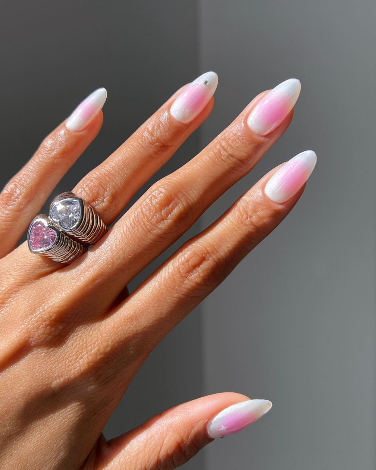 overglowedit pink blus nails
