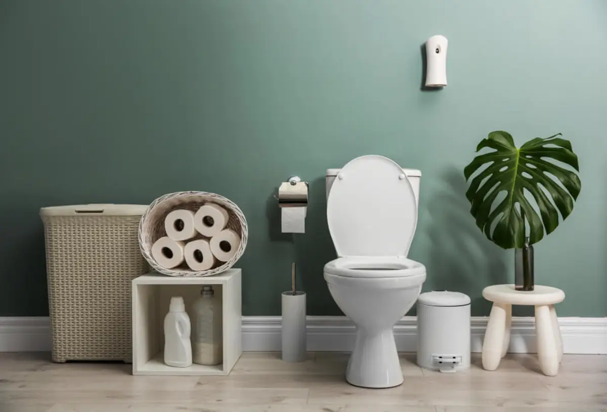 toilette reinigen wo die buerste nicht hinkommt sauberes badezimmer toilettebecken regalen