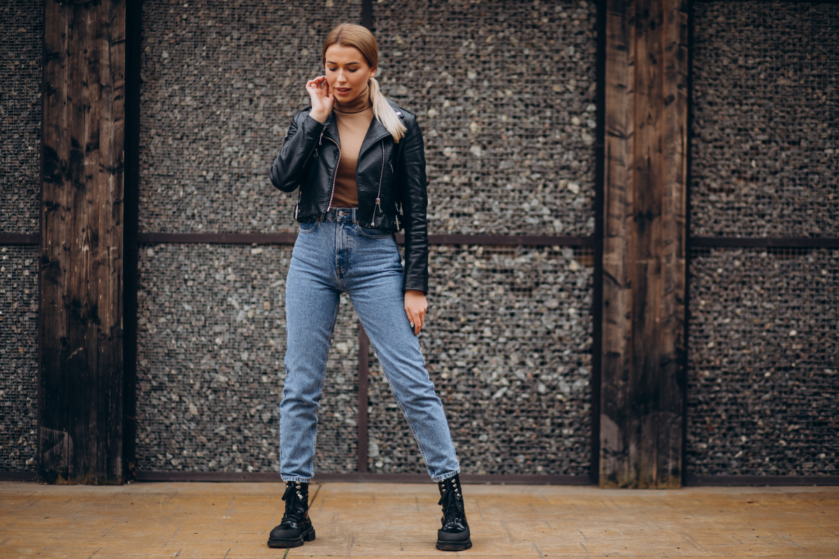 grunge style jeans mit chunky boots